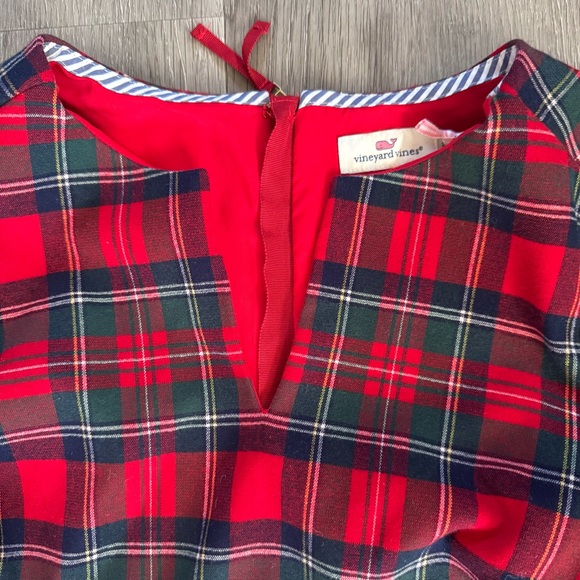 Vineyard Vines NWT Plaid Flutter Sleeve Holiday Christmas Dress - Picture 5 of 9